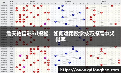 詹天佑福彩3d揭秘：如何运用数学技巧提高中奖概率